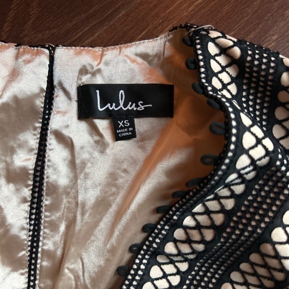 LULU'S Lace Mesh Long Sleeve Mini Dress Size XS - Picture 3 of 11